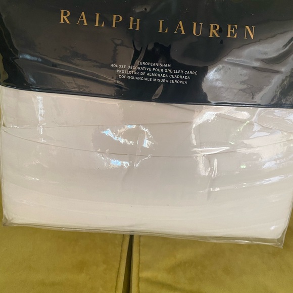 Ralph Lauren (2) white Euro Shams - Picture 3 of 6